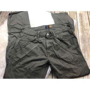 [J.Crew] 484 Olive Green Jeans 33 X 32